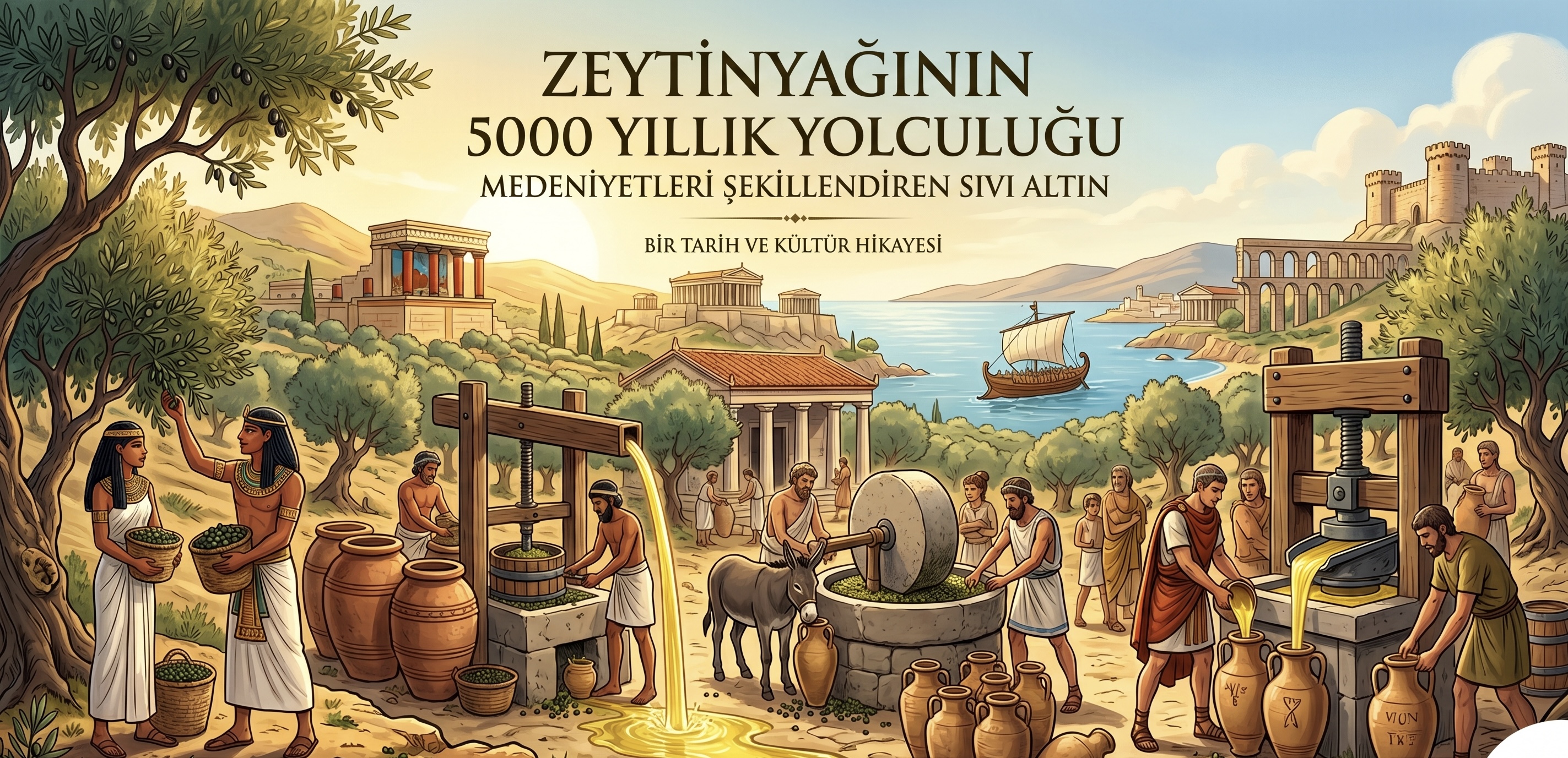 Zeytinyağının 5000 Yıllık Yolculuğu: Medeniyetleri Şekillendiren Sıvı Altın